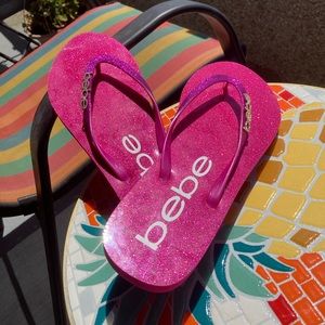 Bebe Tracee Fushia Flip Flops